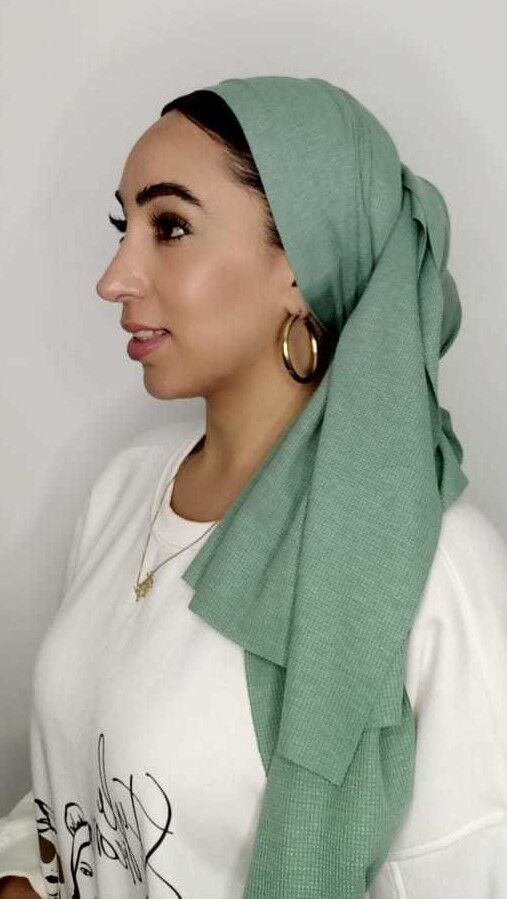 מטפחת וופל ירוק